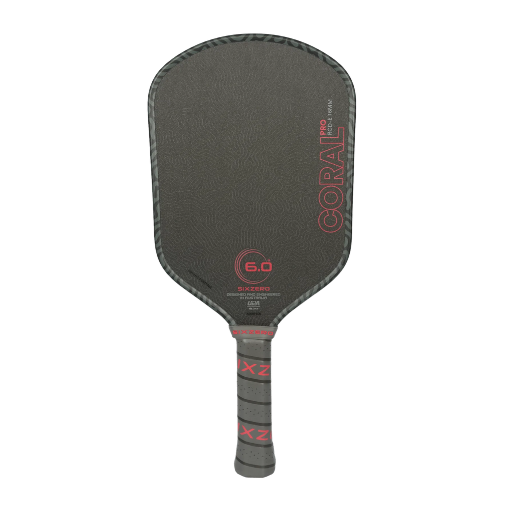 Six Zero Coral Pro 動力專業匹克球拍 Elongated 加長型| 極致咬球・強勁旋轉・絕對自信 | 台灣匹克球專賣PicklePickle