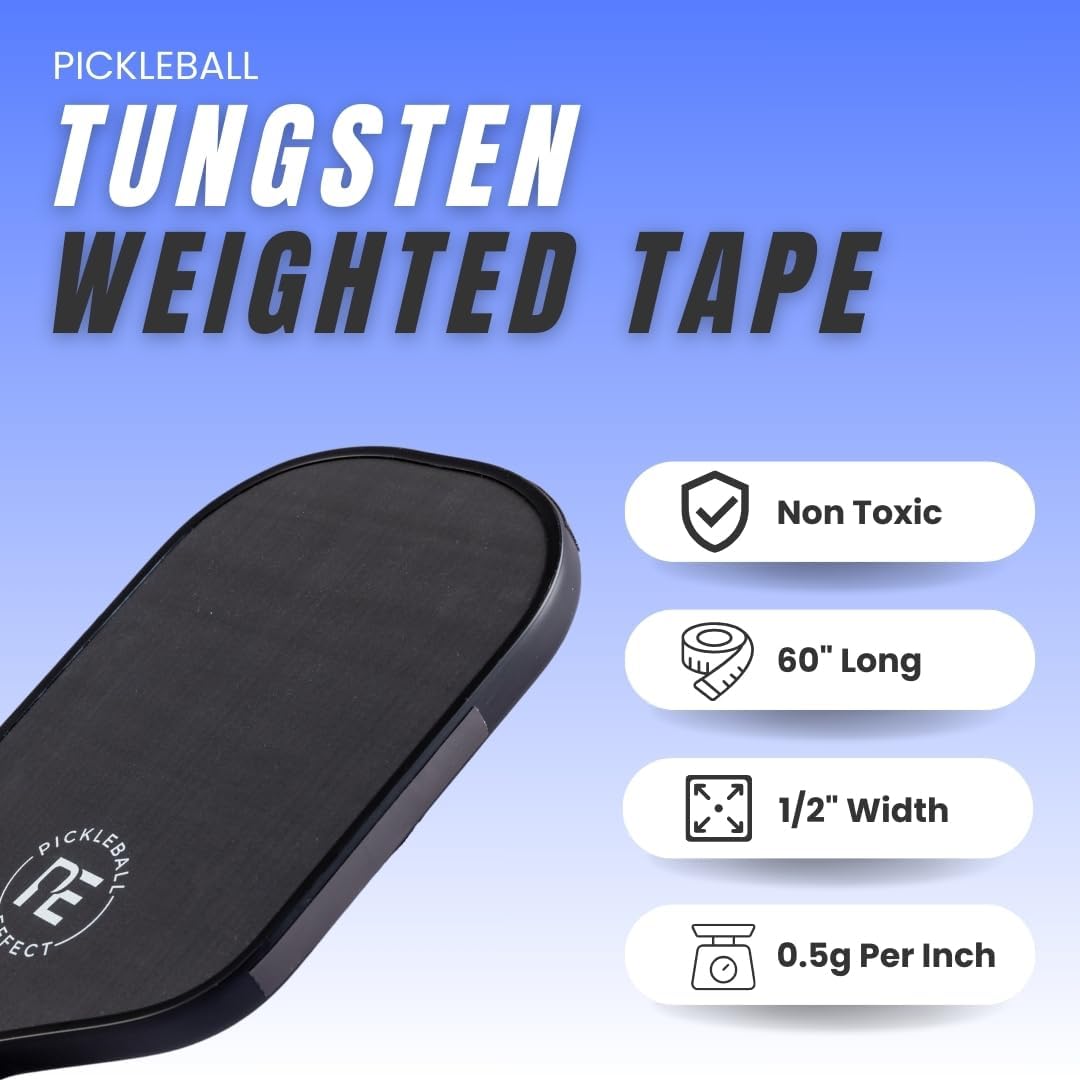 Tungsten Weighted Tape 匹克球拍專用配重鎢膠帶 | 專業玩家的高性能首選 1g/.05g| Pickleball Effect