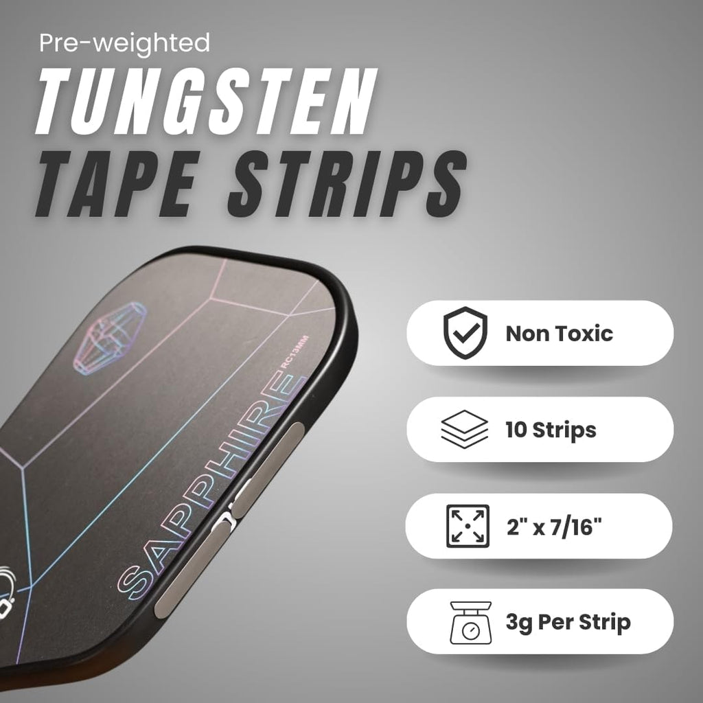 【專業級】匹克球拍專用高密度無毒鎢鋼配重貼片2g/3g Tungsten Tape Strips Pickleball Effect | 台灣匹克球專賣PicklePickle