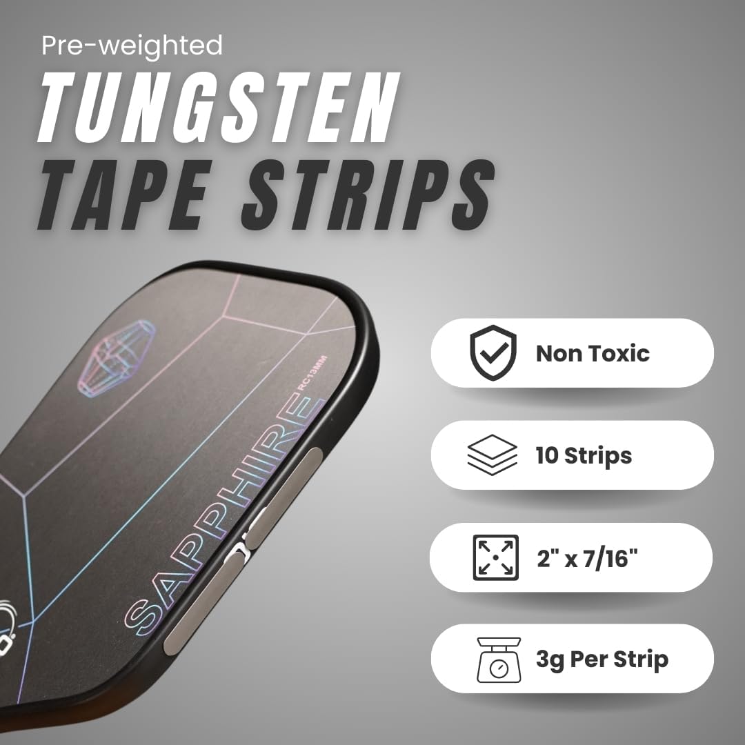 【專業級】匹克球拍專用高密度無毒鎢鋼配重貼片2g/3g Tungsten Tape Strips Pickleball Effect | 台灣匹克球專賣PicklePickle