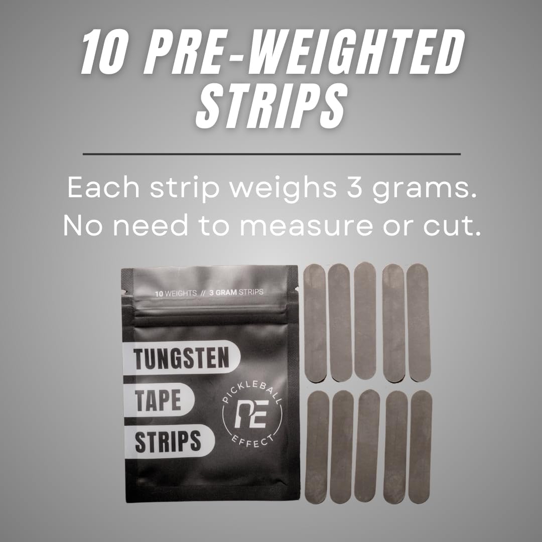 【專業級】匹克球拍專用高密度無毒鎢鋼配重貼片2g/3g Tungsten Tape Strips Pickleball Effect | 台灣匹克球專賣PicklePickle
